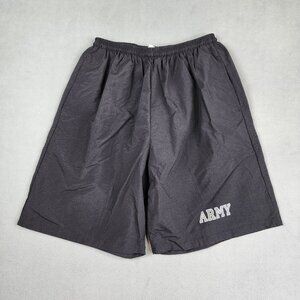 Vintage The Cotton Exchange Shorts Army Men's Large Black Brief Lined Running
